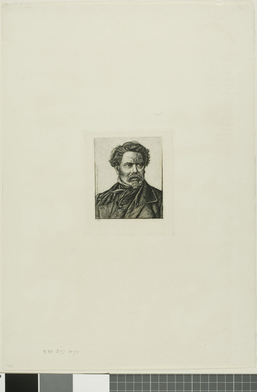 Benjamin Fillon író és történész portréja alkotó: Charles Meryon