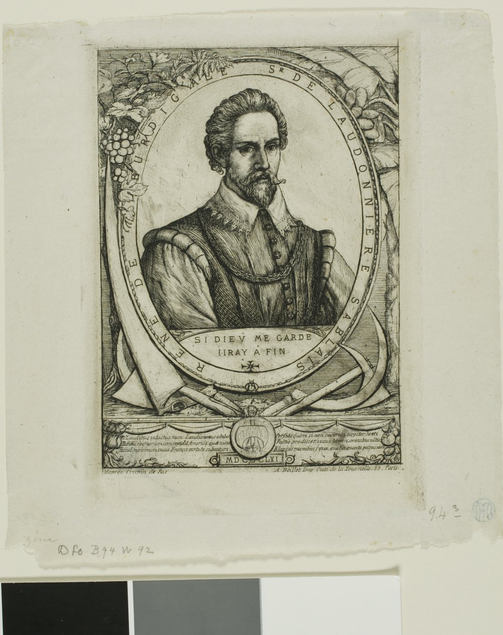 René de Laudonnière Sablais (de Burdigale) portréja alkotó: Charles Meryon