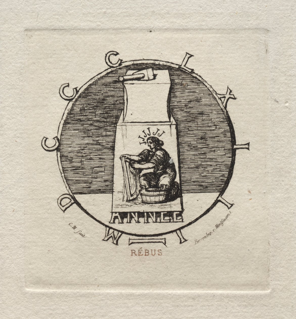 Rebus: Itt található az ősi bosszú, 1863. alkotó: Charles Meryon