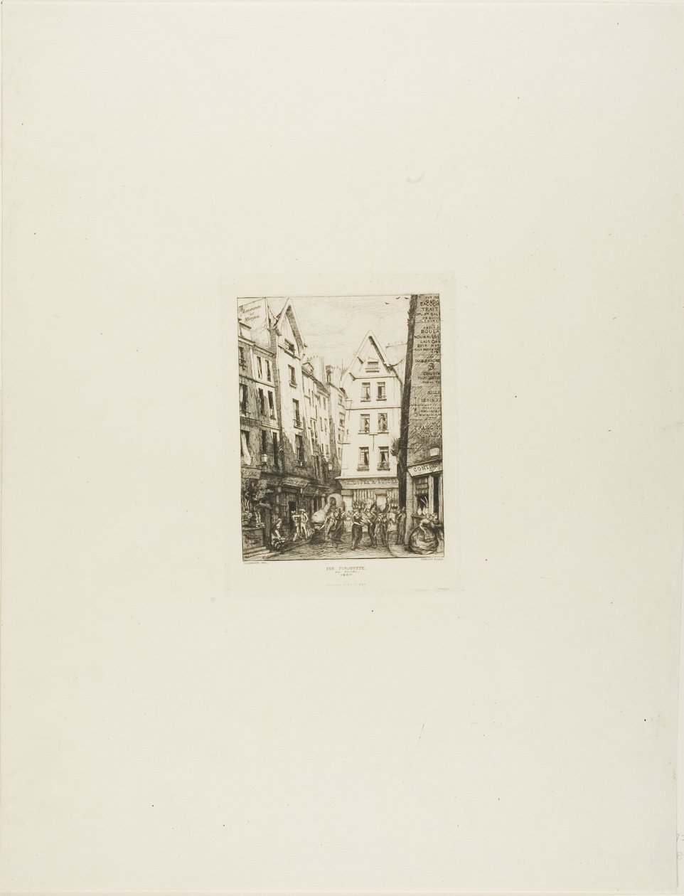 Rue Pirouette, Les Halles, Párizs alkotó: Charles Meryon