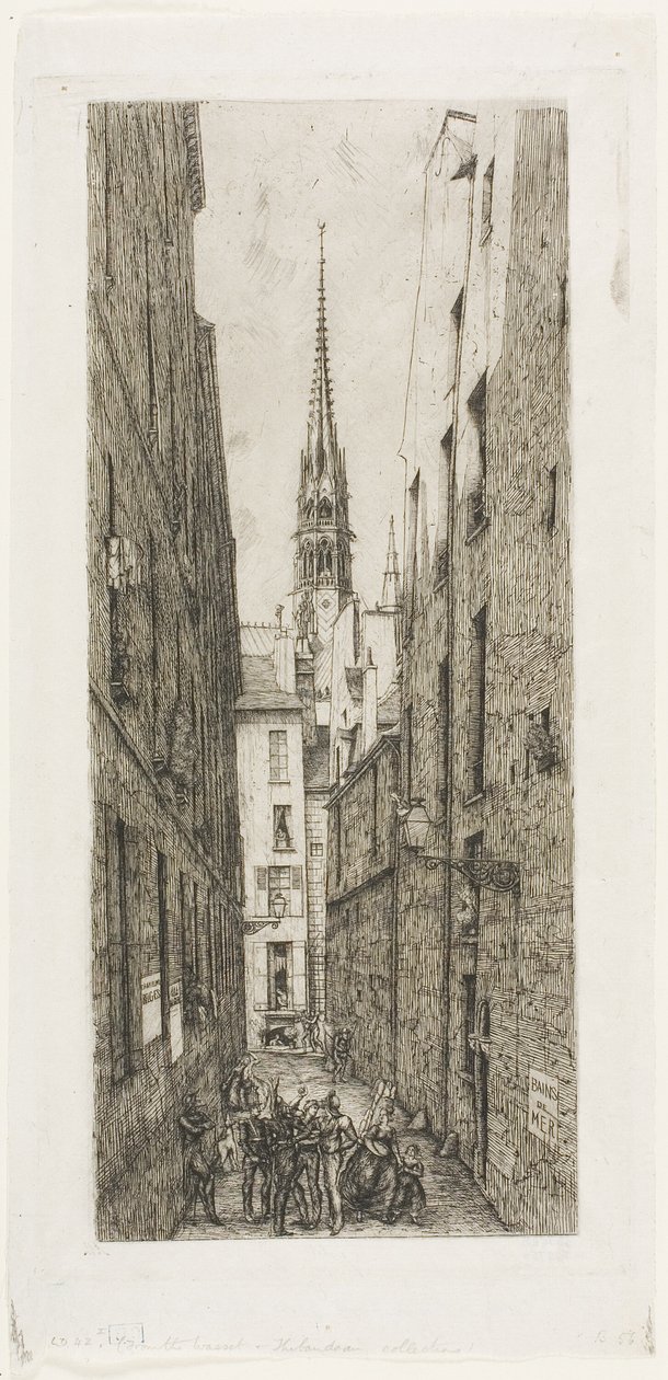 Rue des Chantres, Párizs alkotó: Charles Meryon
