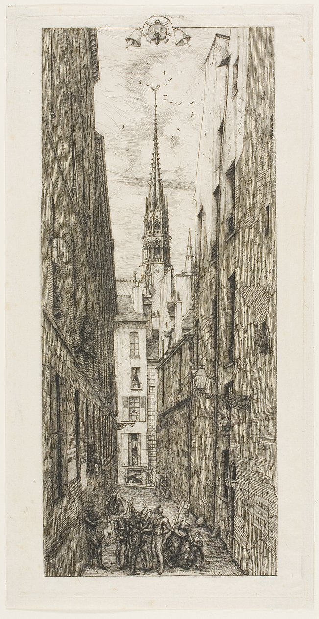 Rue des Chantres, Párizs alkotó: Charles Meryon