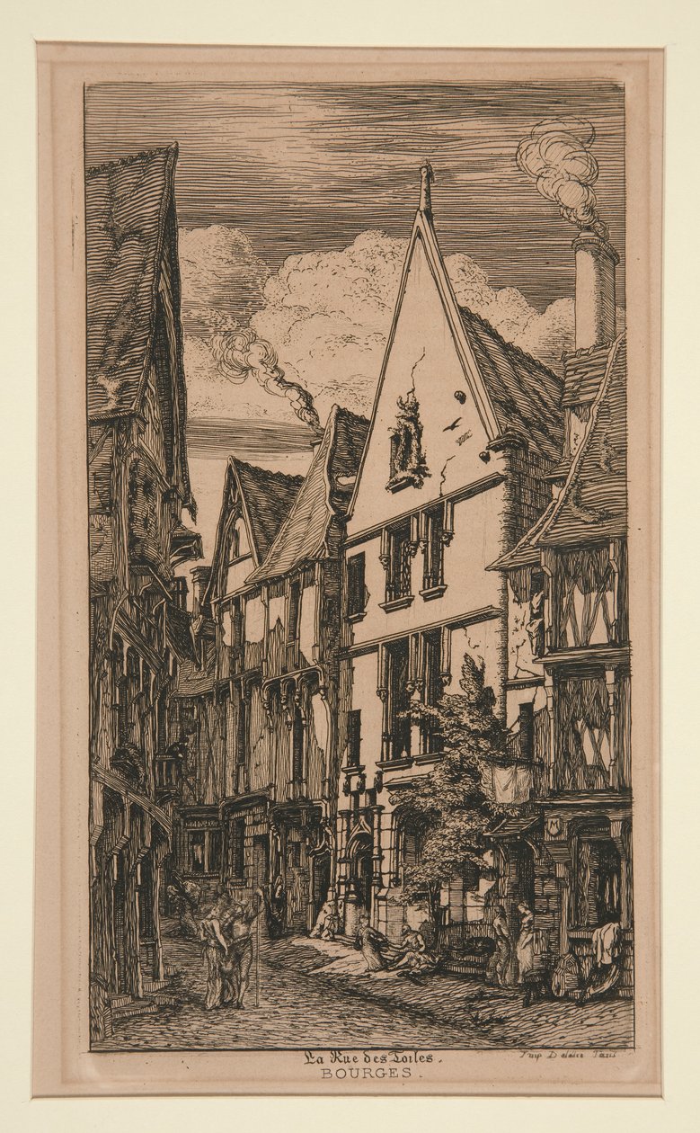 A szövetek utcája, ? Bourges alkotó: Charles Meryon