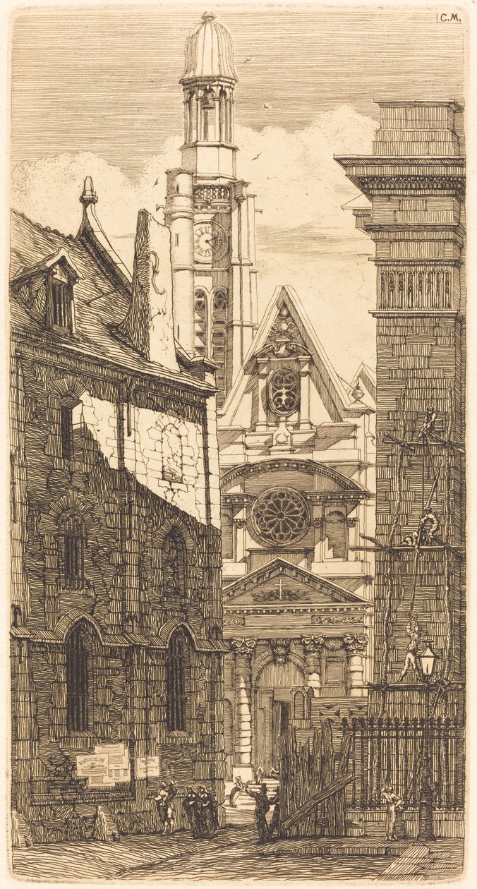 Saint-Etienne-du-Mont, Párizs (Hegyi Szent István-templom, Párizs) alkotó: Charles Meryon