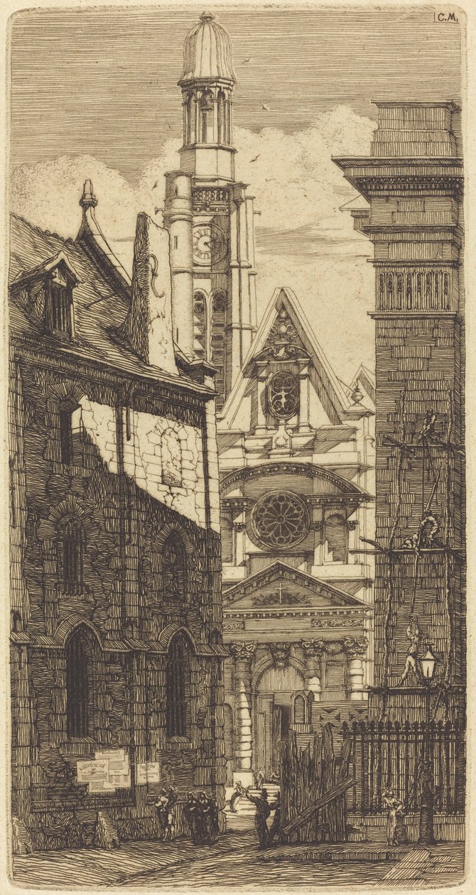 Saint-Etienne-du-Mont, Párizs (Hegyi Szent István-templom, Párizs) alkotó: Charles Meryon