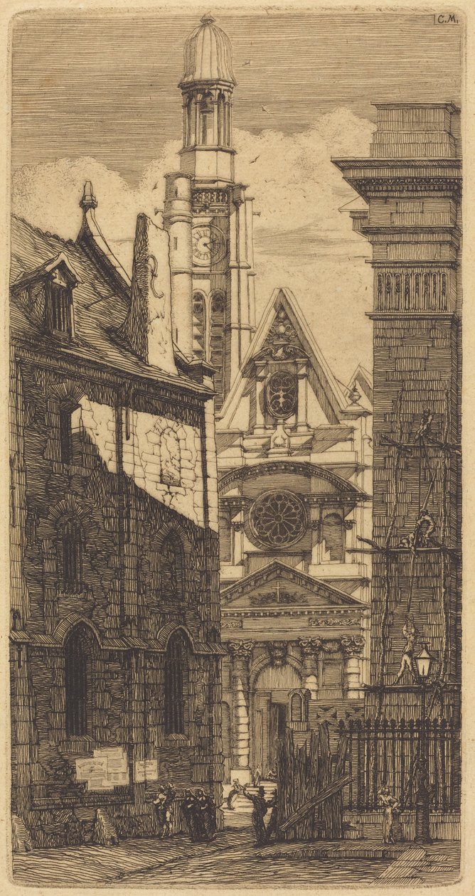 Saint-Étienne-du-Mont, Párizs (Szent István-templom a dombon, Párizs) alkotó: Charles Meryon