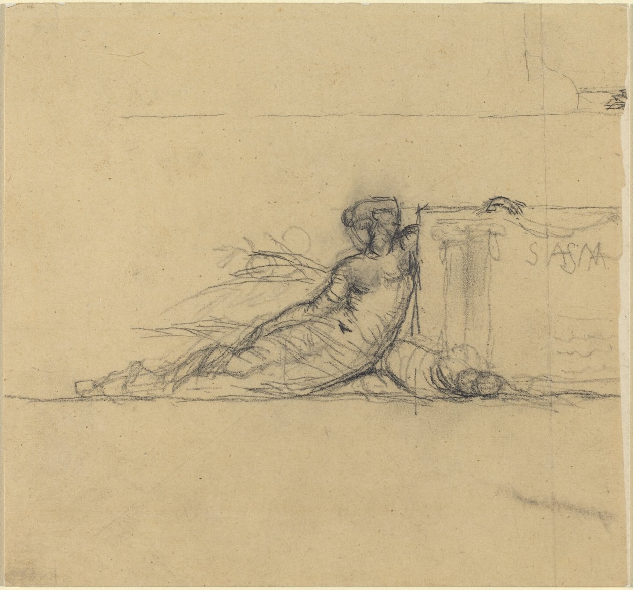 Ülő női figura "San Francisco" számára alkotó: Charles Meryon