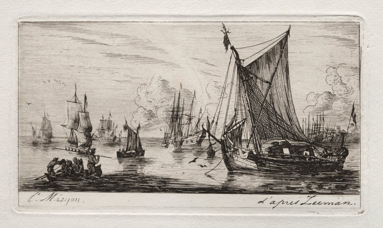 Déli-tengeri halászok, 1850. alkotó: Charles Meryon