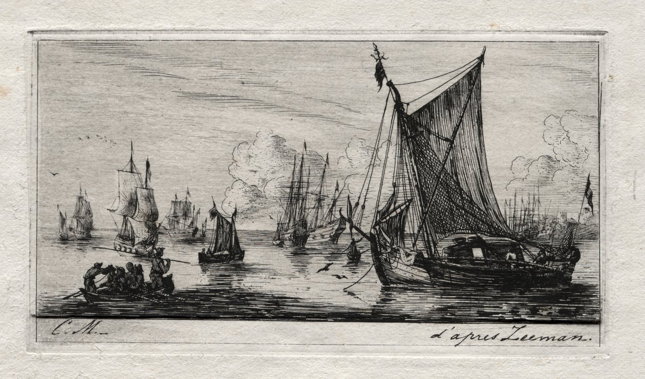 Déli-tengeri halászok, 1850. alkotó: Charles Meryon