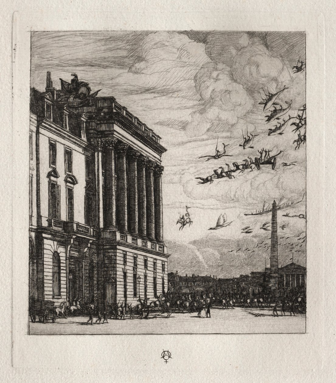 Az Admiralitás, Párizs, 1865. alkotó: Charles Meryon
