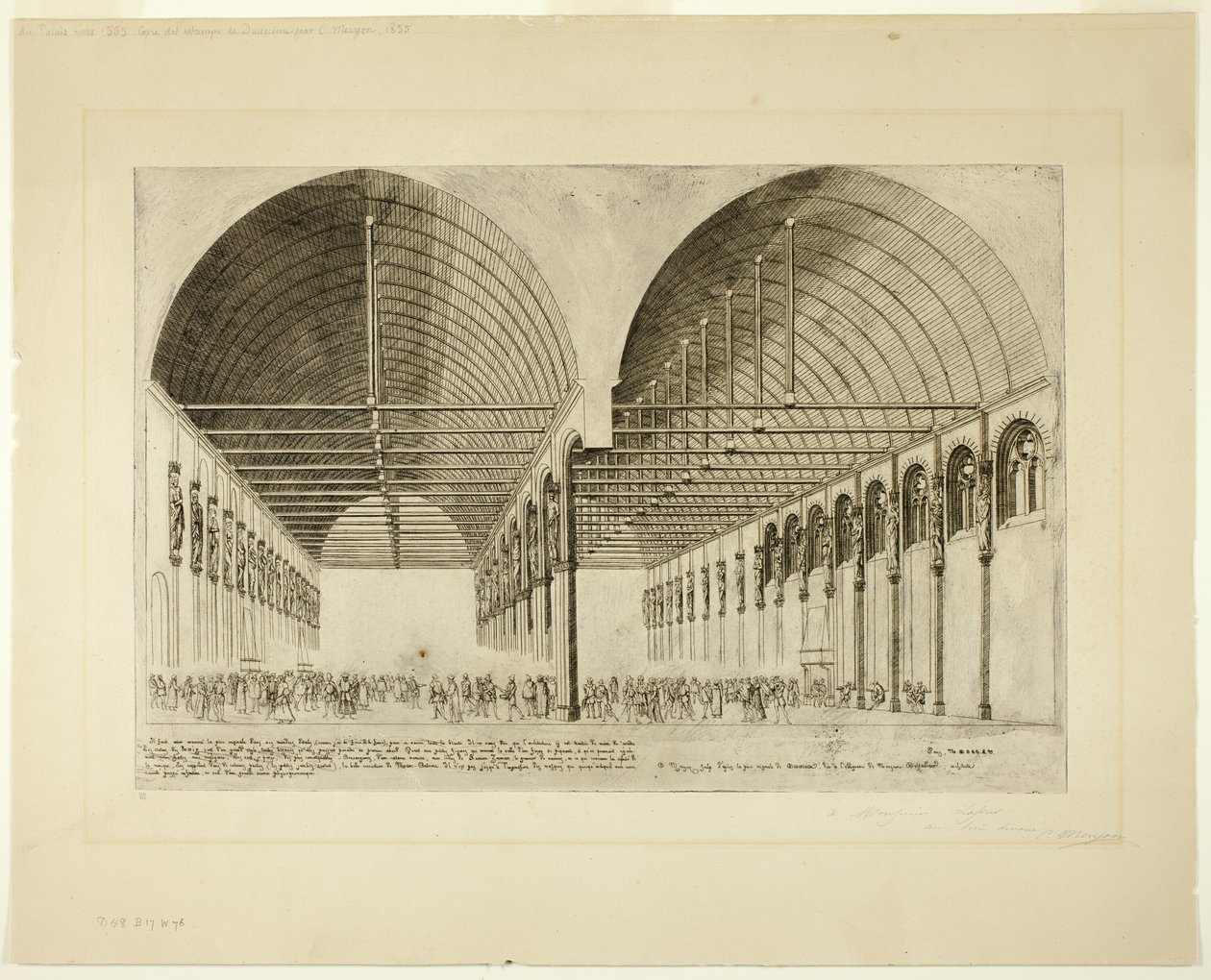 A Palais de Justice előszobája, Párizs alkotó: Charles Meryon
