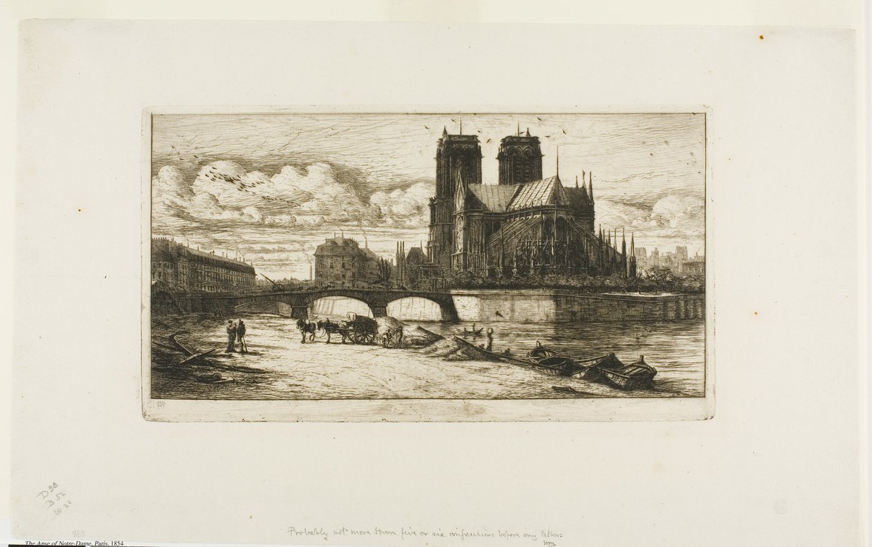 A Notre-Dame apszisa, Párizs alkotó: Charles Meryon