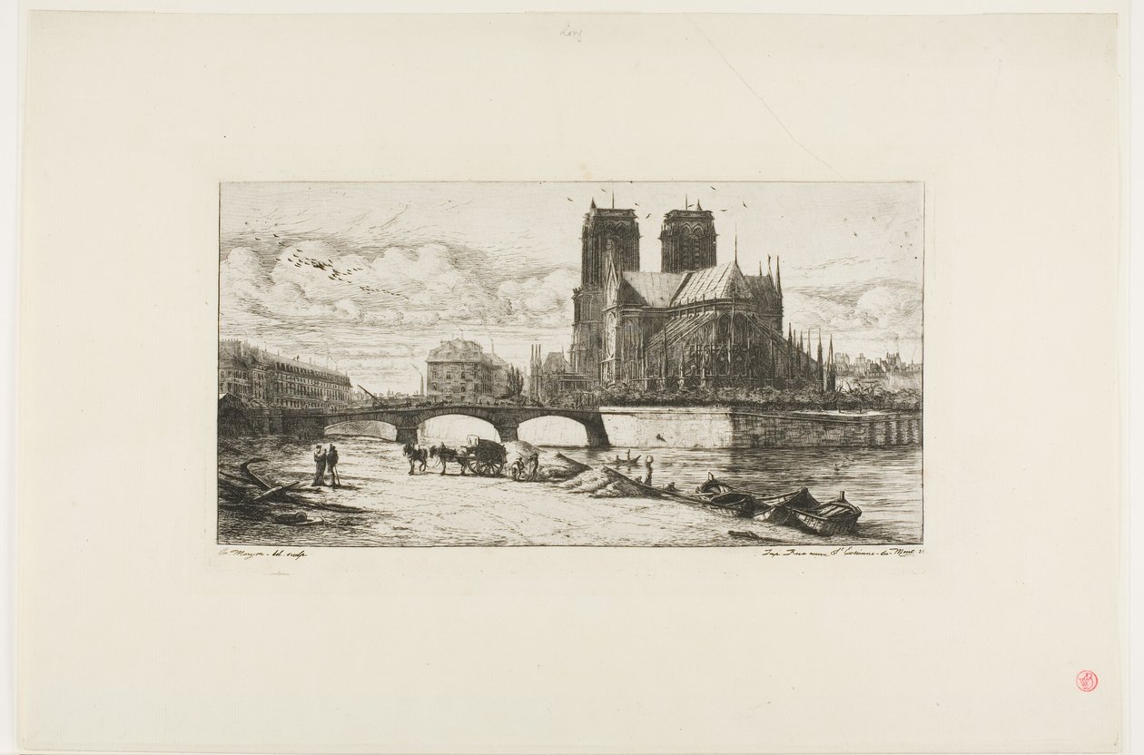 A Notre-Dame apszisa, Párizs alkotó: Charles Meryon