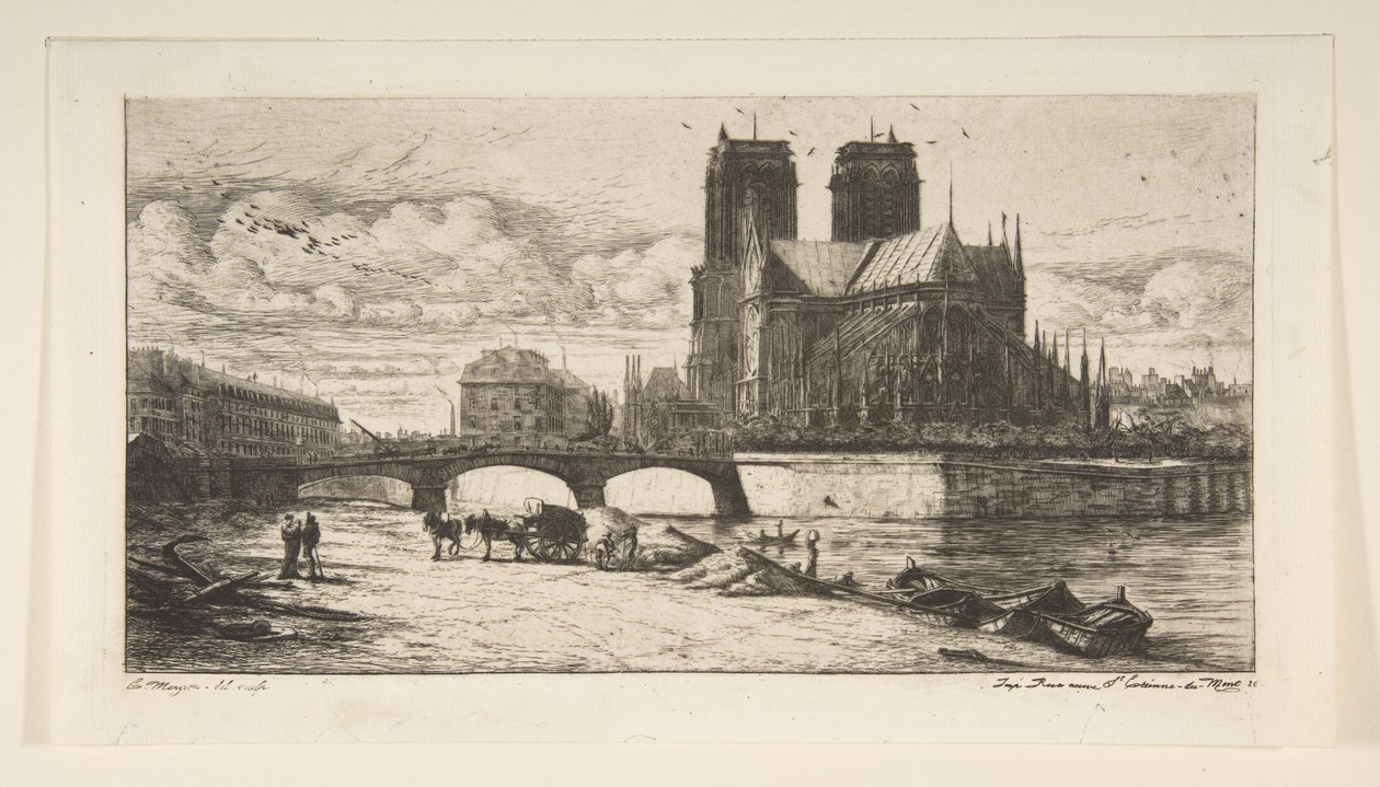 A párizsi Notre-Dame apszisa alkotó: Charles Meryon