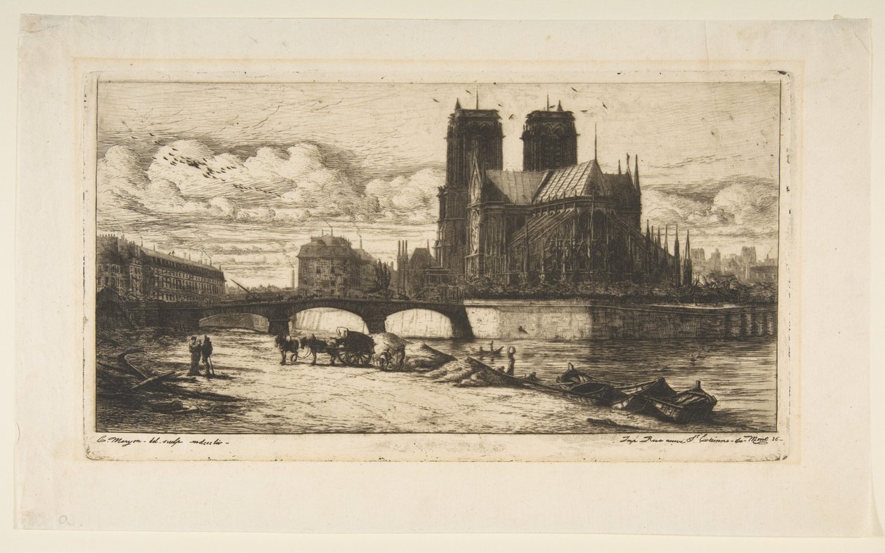 A párizsi Notre-Dame apszisa alkotó: Charles Meryon