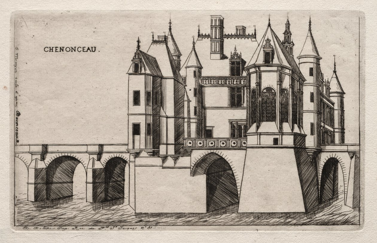 Chenonceau kastélya alkotó: Charles Meryon