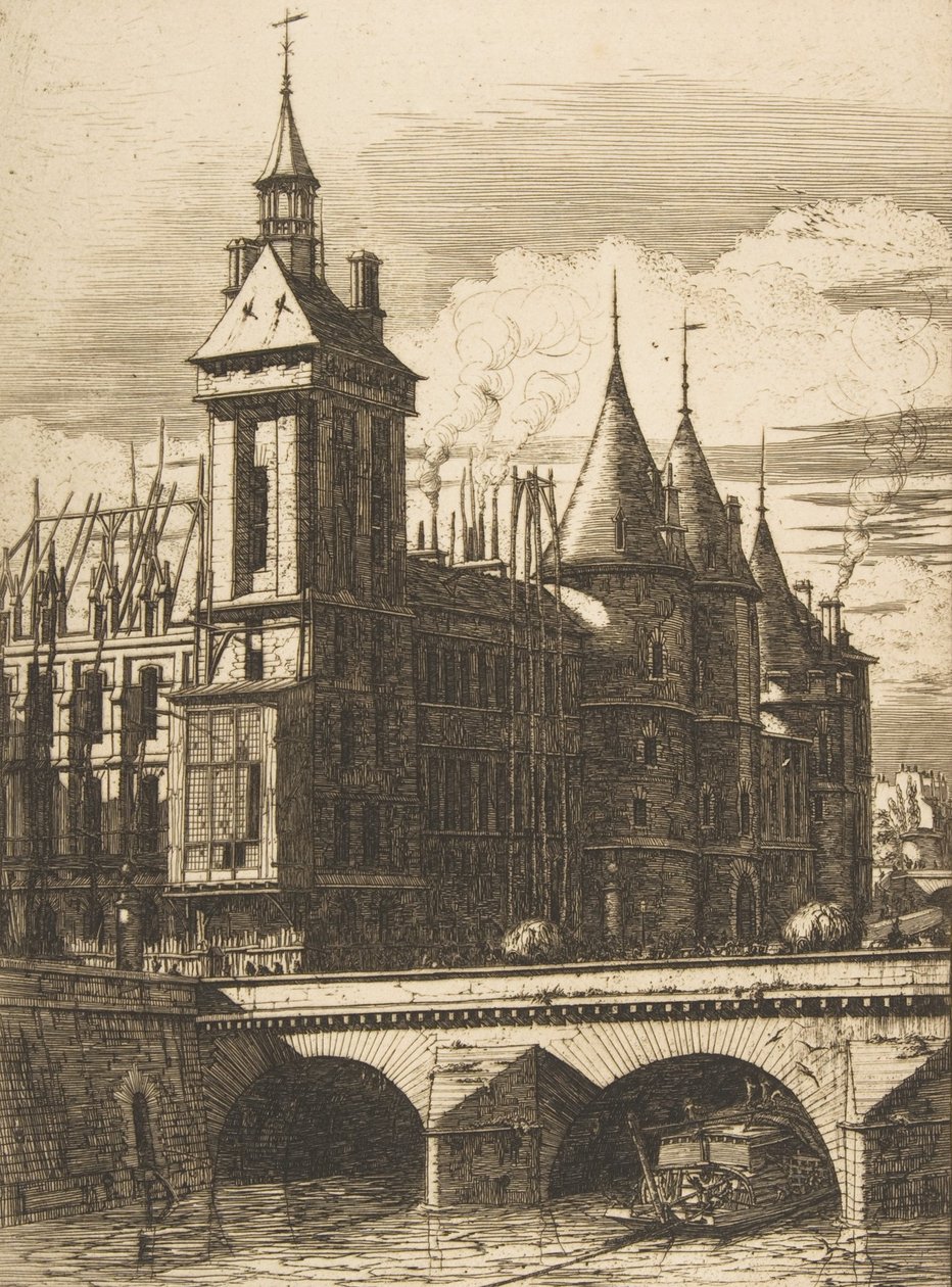 Óratorony, Párizs, 1852. alkotó: Charles Meryon