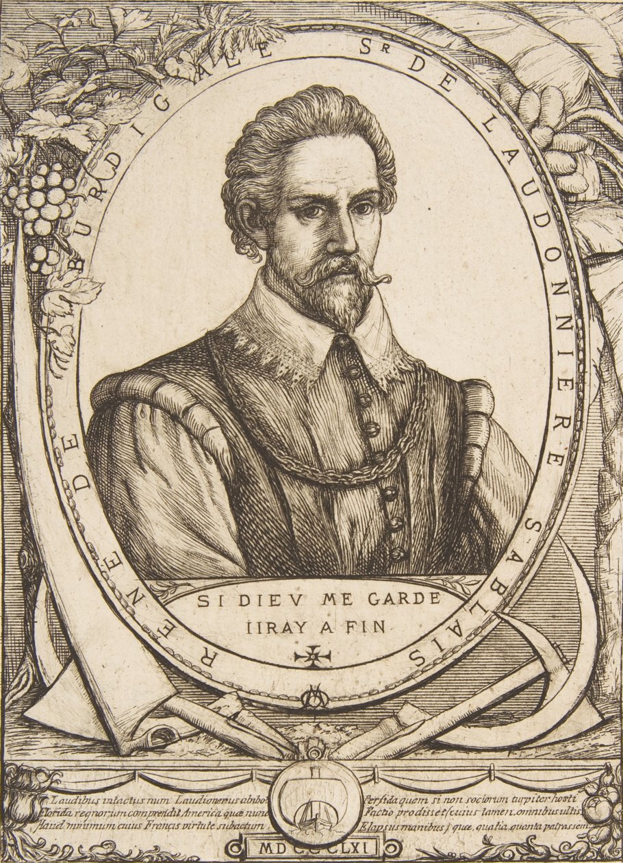 René de Laudonnière Sablais telepes, van de Passe nyomán, 1861. alkotó: Charles Meryon