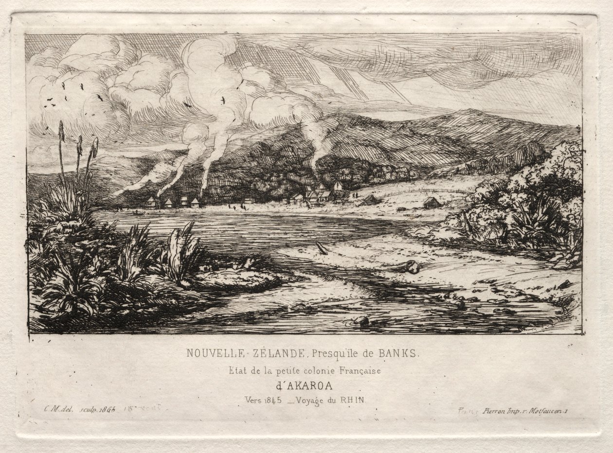 A kis francia kolónia Akaroában, 1845, 1865. alkotó: Charles Meryon