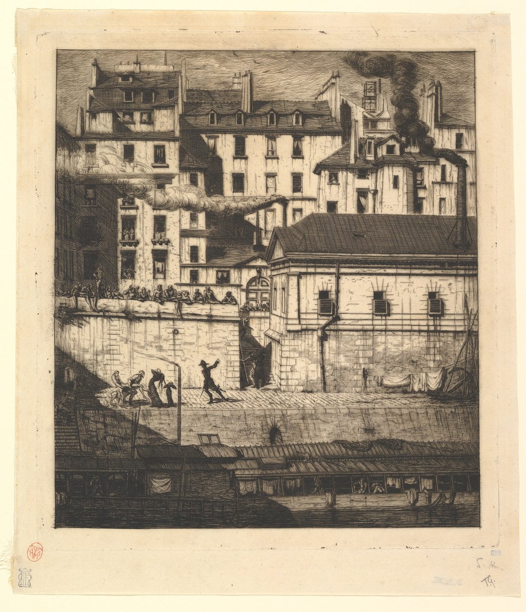A hullaház, Párizs (La Morgue) alkotó: Charles Meryon
