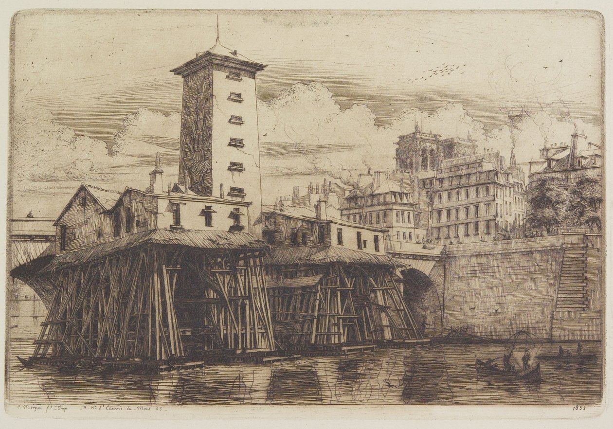 A Notre-Dame szivattyú alkotó: Charles Meryon
