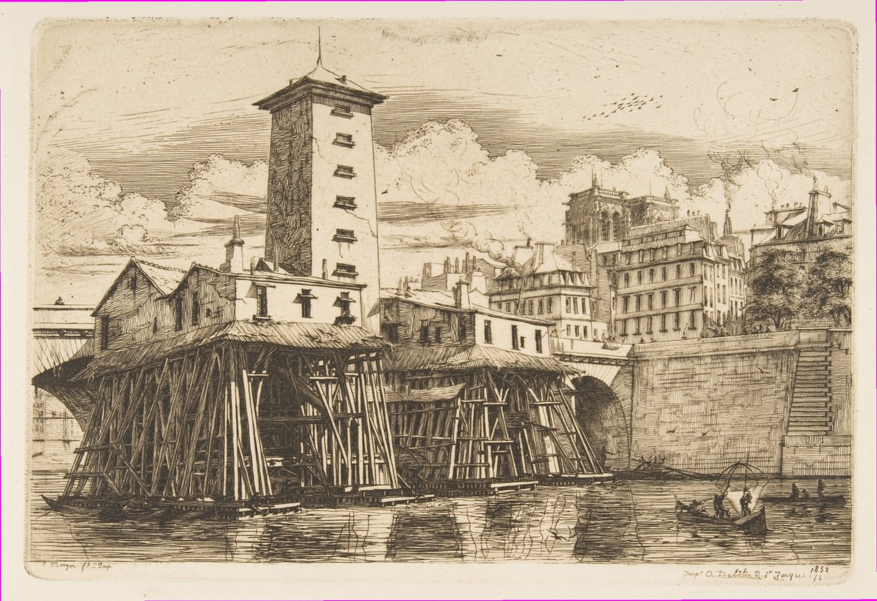 A Notre-Dame szivattyúja, Párizs alkotó: Charles Meryon