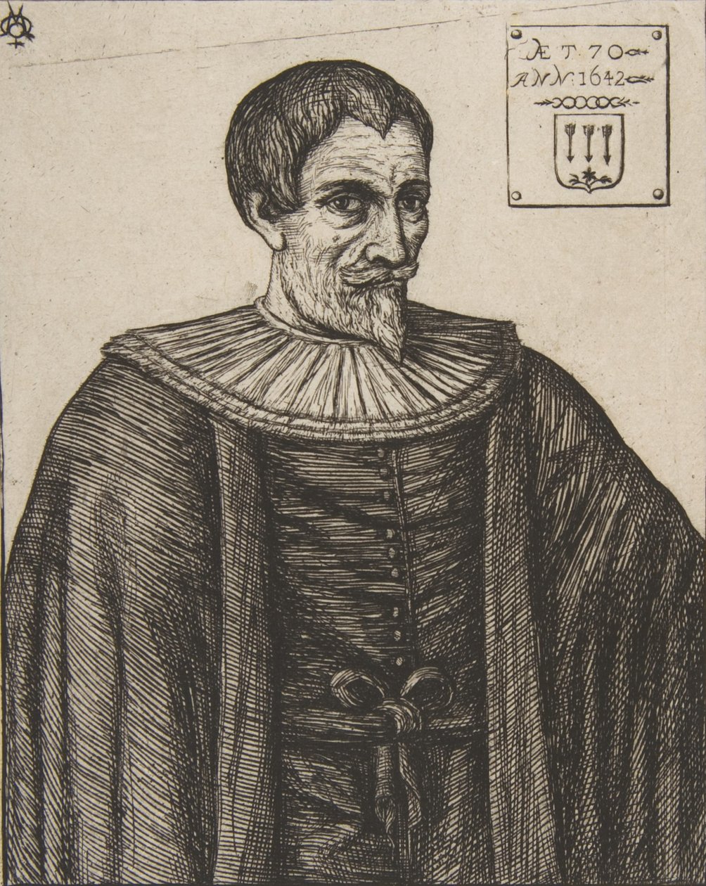 John Besly történész, Jaspar Isaac után, 1861. alkotó: Charles Meryon