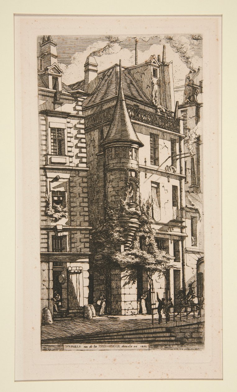 Tourelle, Rue de la Tixeranderie (Ház toronnyal, rue de la Tixeranderie) alkotó: Charles Meryon