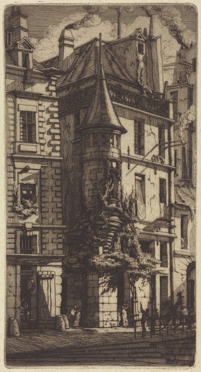 Tornyocska a rue de la Tixéranderie utcában, Párizs alkotó: Charles Meryon