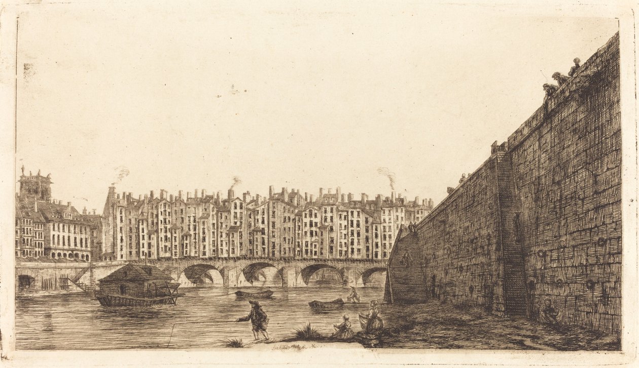 A Pont-au-Change, Párizs, 1784 körül alkotó: Charles Meryon after Victor Jean Nicolle