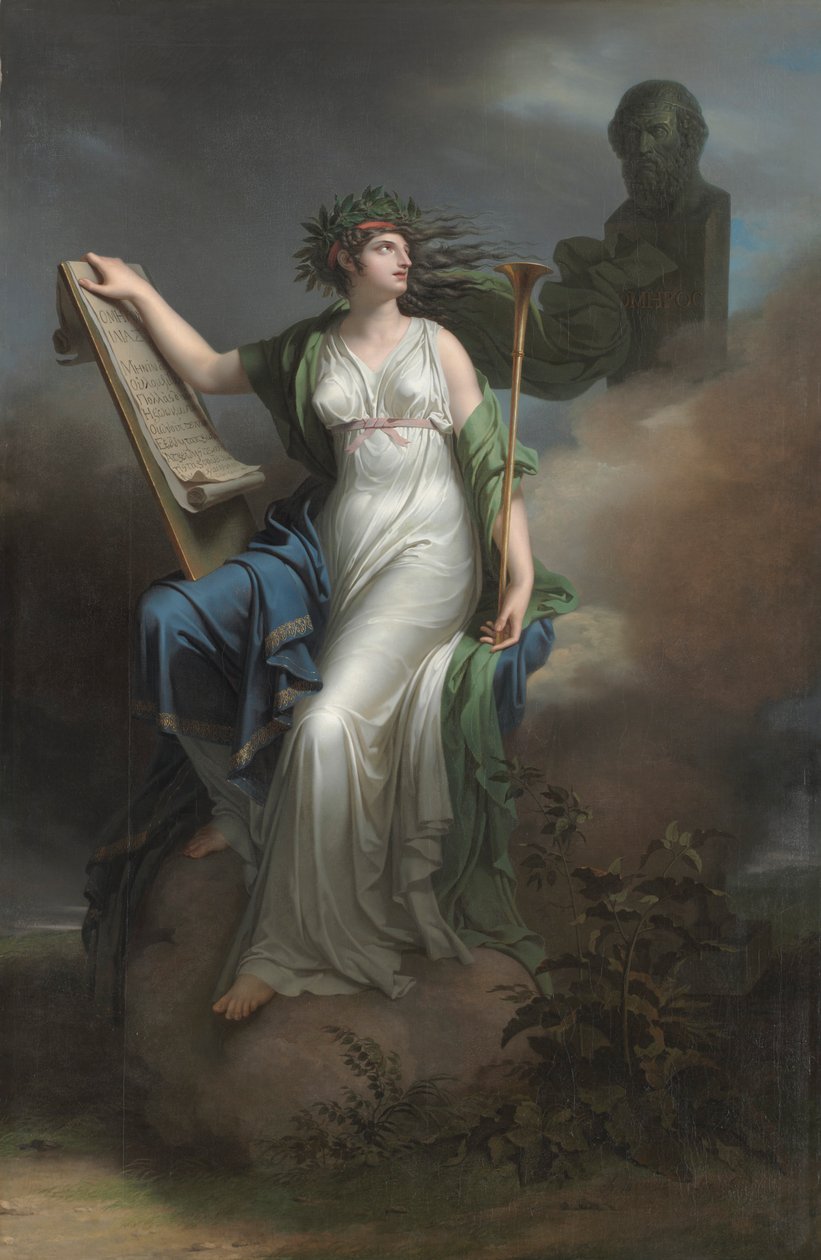 Calliope, Az epikus költészet múzsája, 1798. alkotó: Charles Meynier
