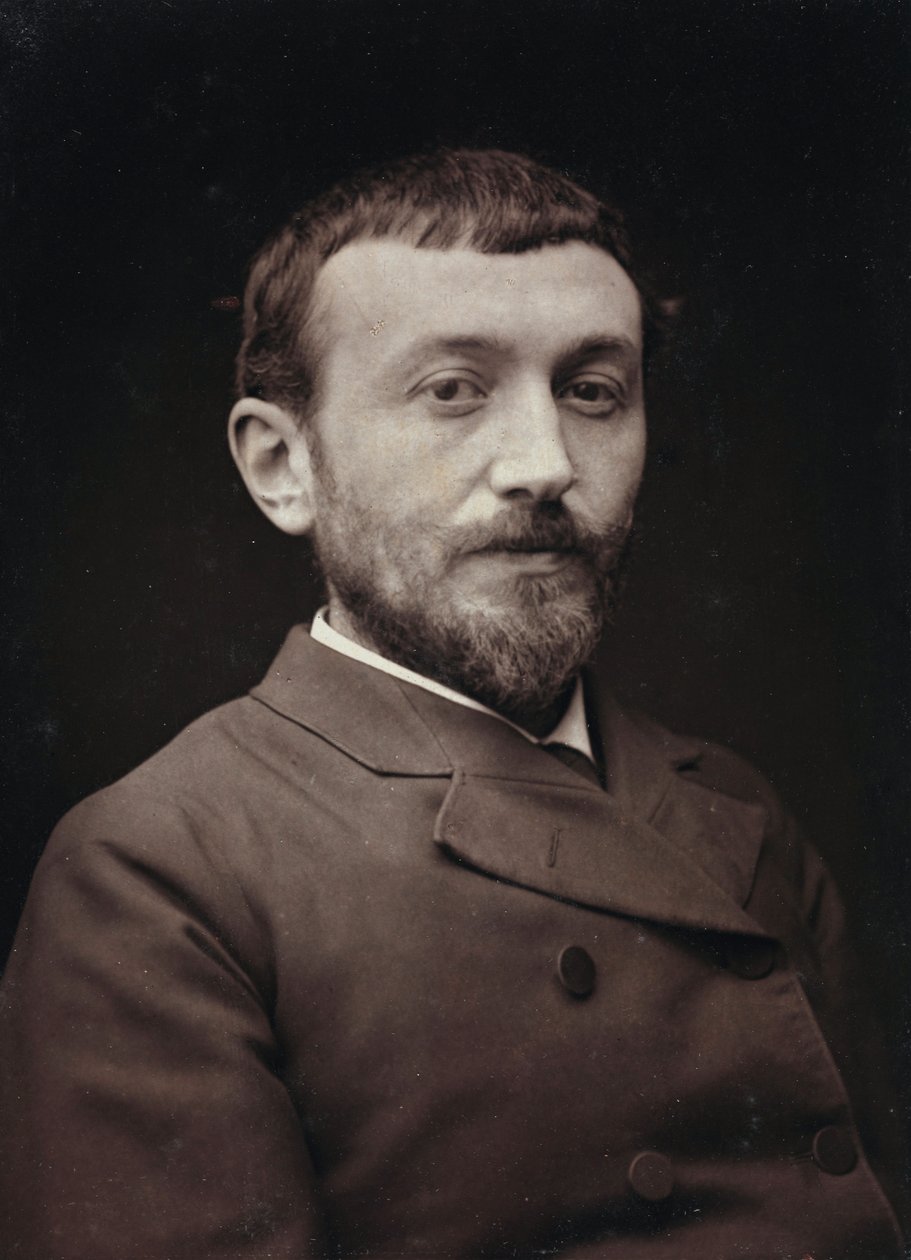 Művészi és életrajzi album, V. évf., Szalon 1885; Alfred-Henri Bramtot (1852-1894) francia festő portréja alkotó: Charles Michelez