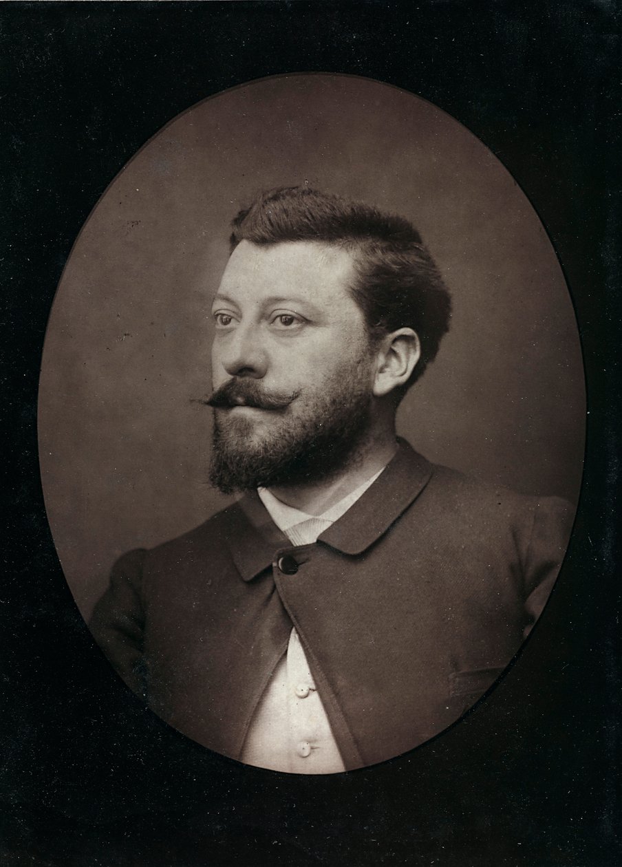 Művészeti és életrajzi album, 6. évf., Szalon 1885; Morot Aimé francia festő portréja (1850-1913) alkotó: Charles Michelez
