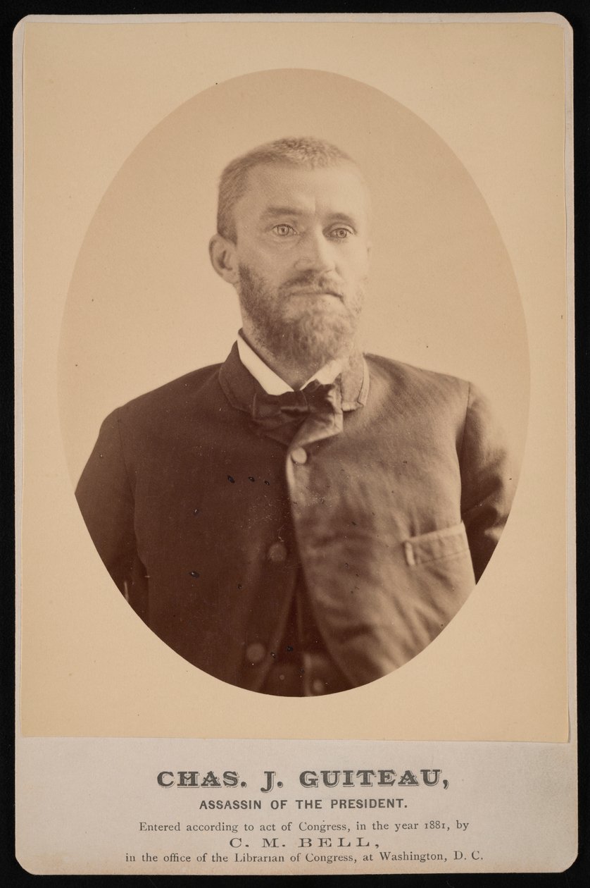 Charles Julius Guiteau portréja 1841-1882, 1881. július 4. alkotó: Charles Milton Bell