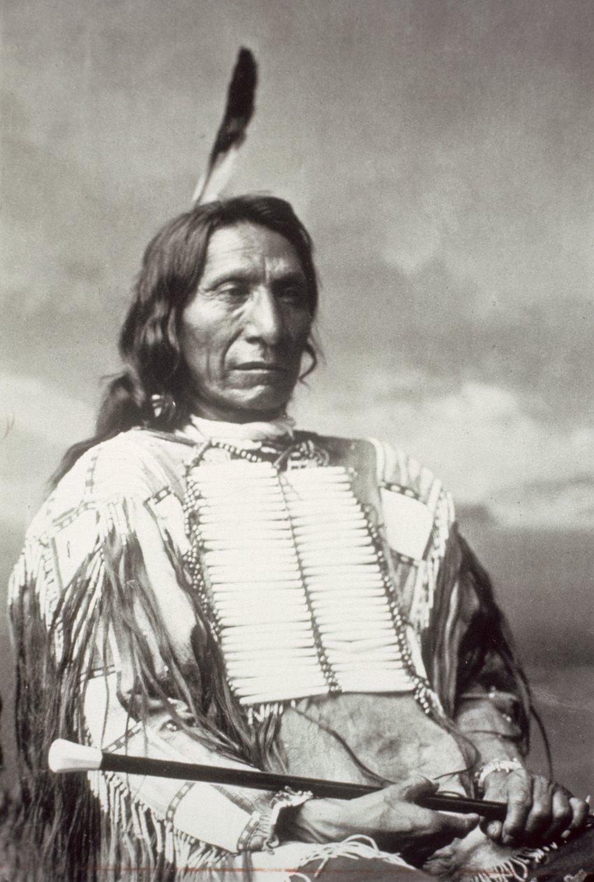 Red Cloud Chief (1822-1909) 1880 (f/w fotó) alkotó: Charles Milton Bell