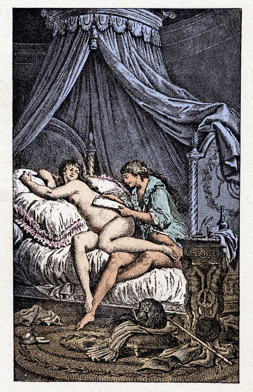 Illusztráció a "Liaisons Dangereuses"-hez (metszet) alkotó: Charles Monnet