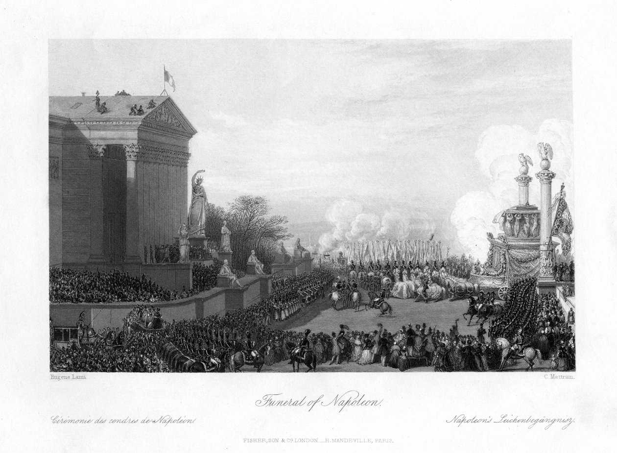 Bonaparte Napóleon temetése, 1818. alkotó: Charles Mottram