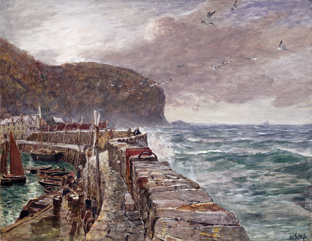 Clovelly Pier alkotó: Charles Napier Hemy