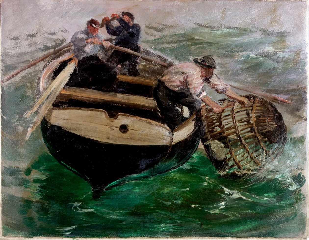 Szállítás homárcserepekben (olaj, papír) alkotó: Charles Napier Hemy