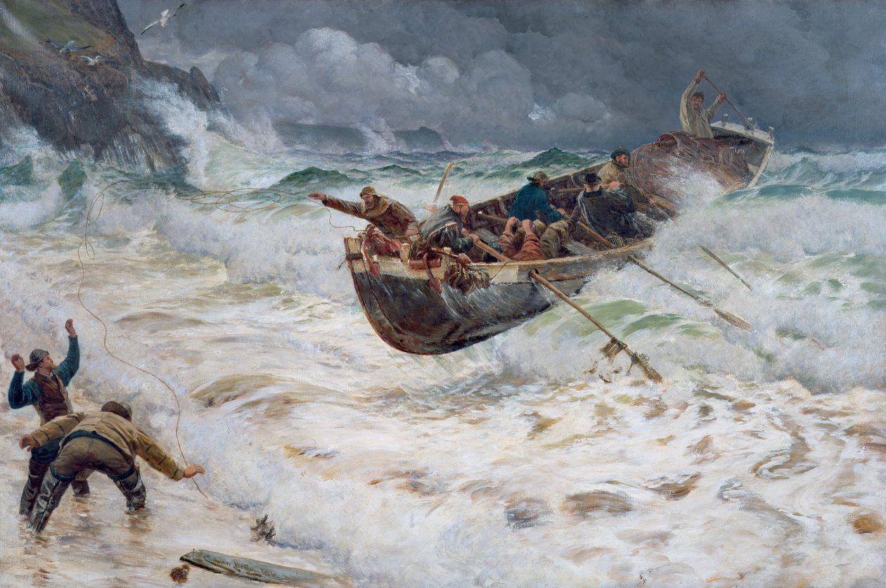 Hogyan jött haza a hajó, 1886 alkotó: Charles Napier Hemy
