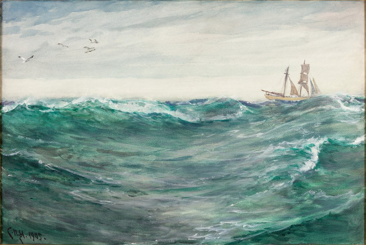 Off Fowey; Nyugati szél alkotó: Charles Napier Hemy