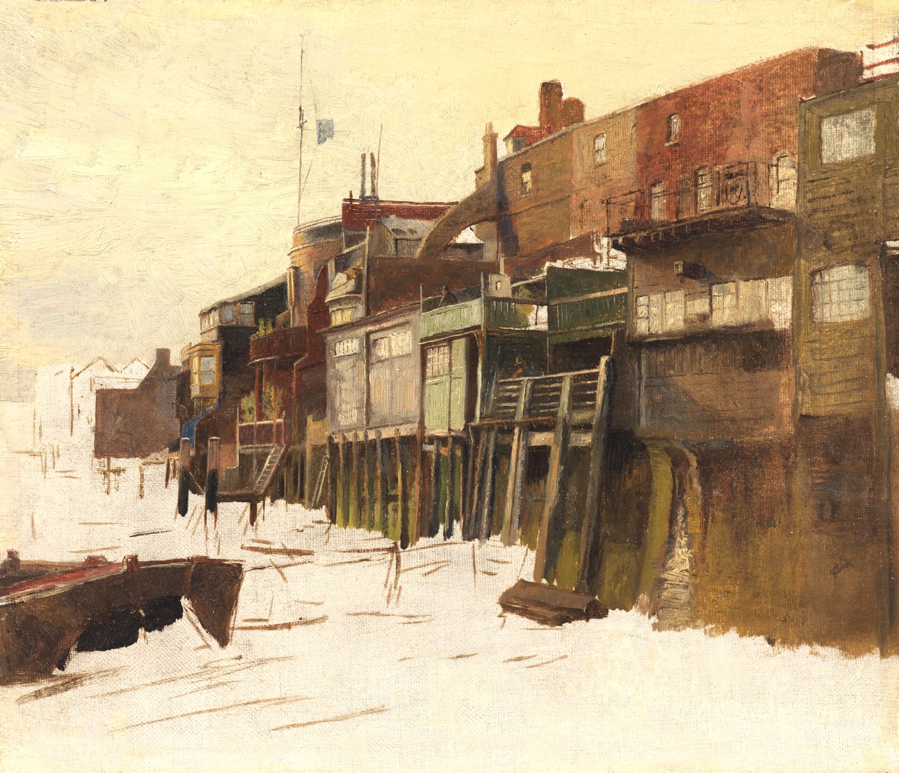 Vázlat a „London River”-hez, 1875 körül alkotó: Charles Napier Hemy