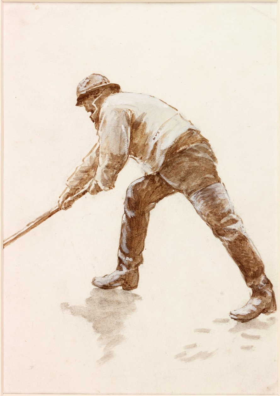 Tanulmány egy halászról munka közben (testszín) alkotó: Charles Napier Hemy