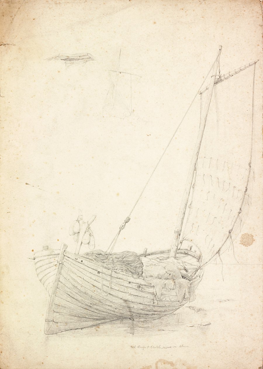 Tanulmány egy halászhajóról alkotó: Charles Napier Hemy