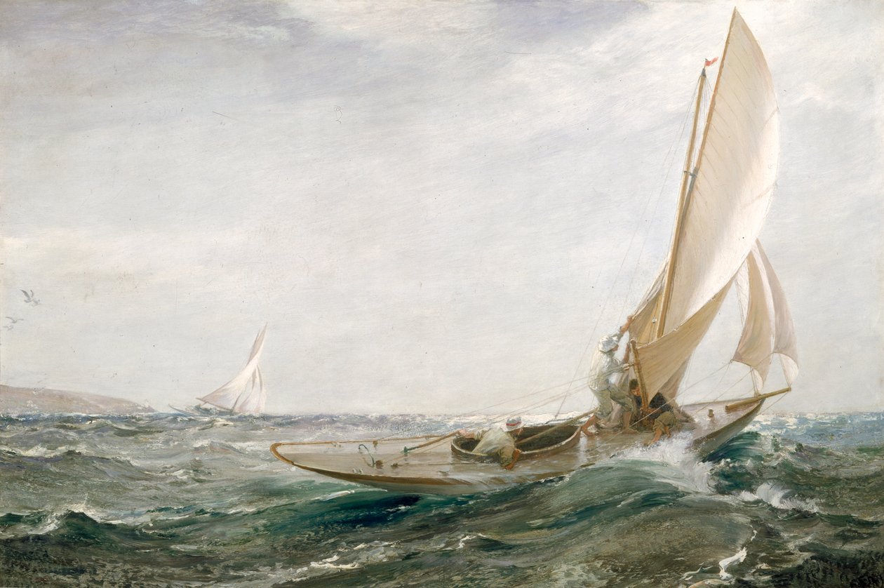 Tengeren és levegőn keresztül, 1910 alkotó: Charles Napier Hemy