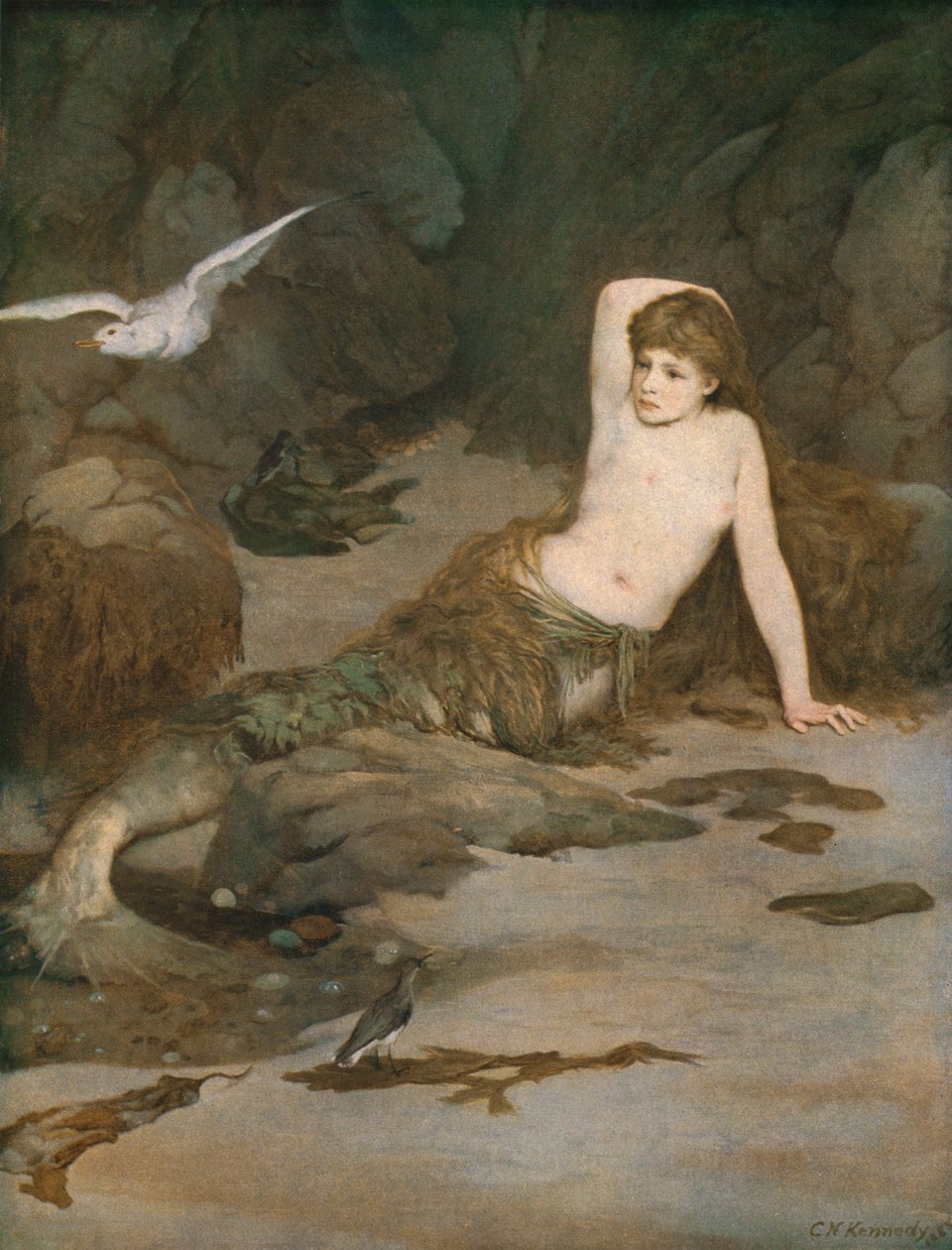 „The Mermaid”, 19. század vége, 1930 körül. alkotó: Charles Napier Kennedy