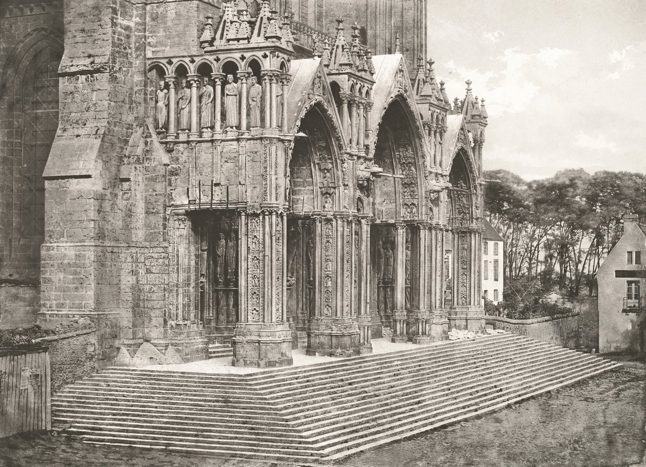 Chartres-i székesegyház - Déli kapuzat, XII. század alkotó: Charles Nègre