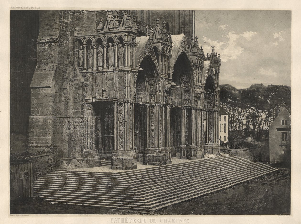 A chartres-i székesegyház. Déli kapuzat. alkotó: Charles Nègre