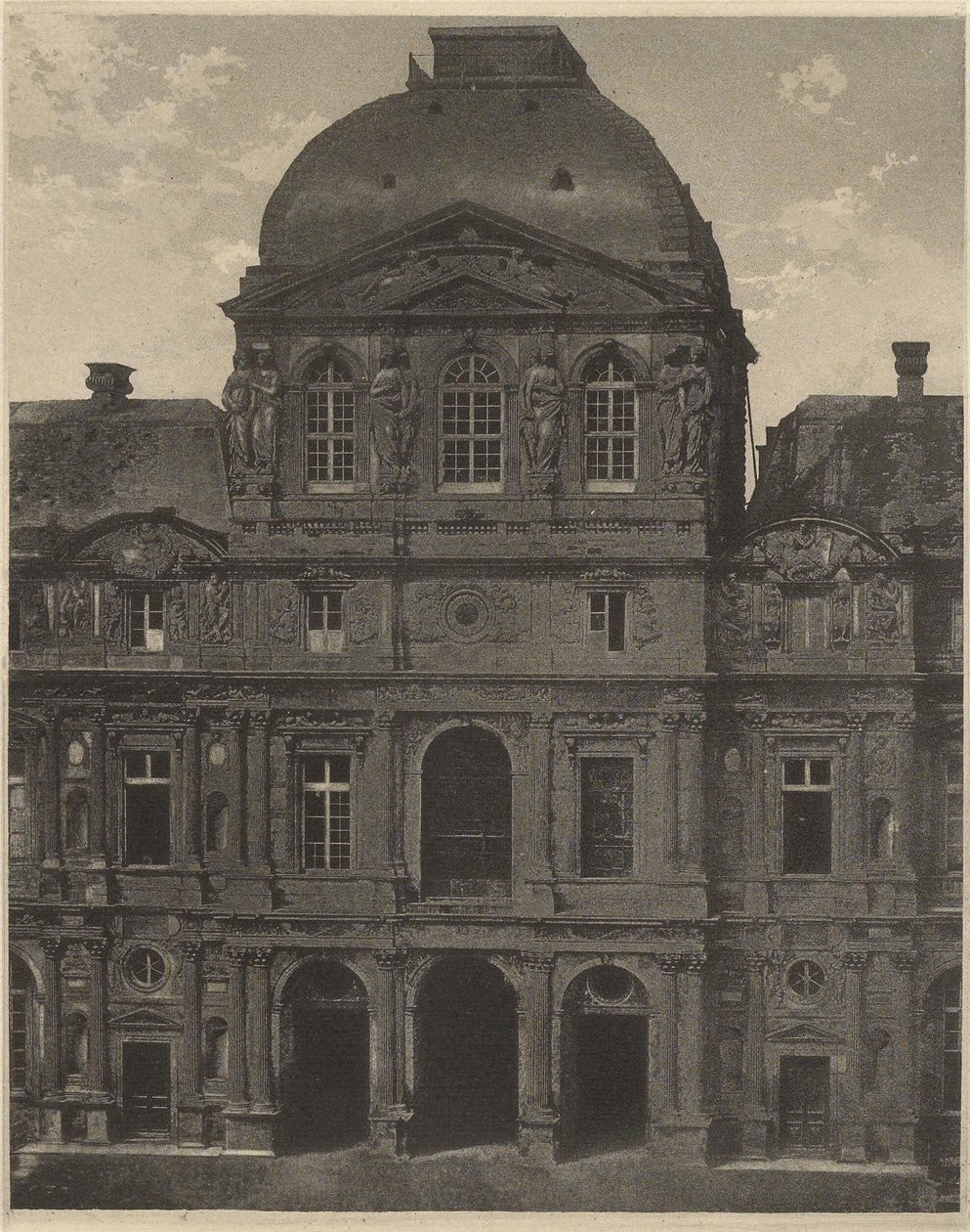Órapavilon, Louvre, Párizs, Franciaország alkotó: Charles Nègre