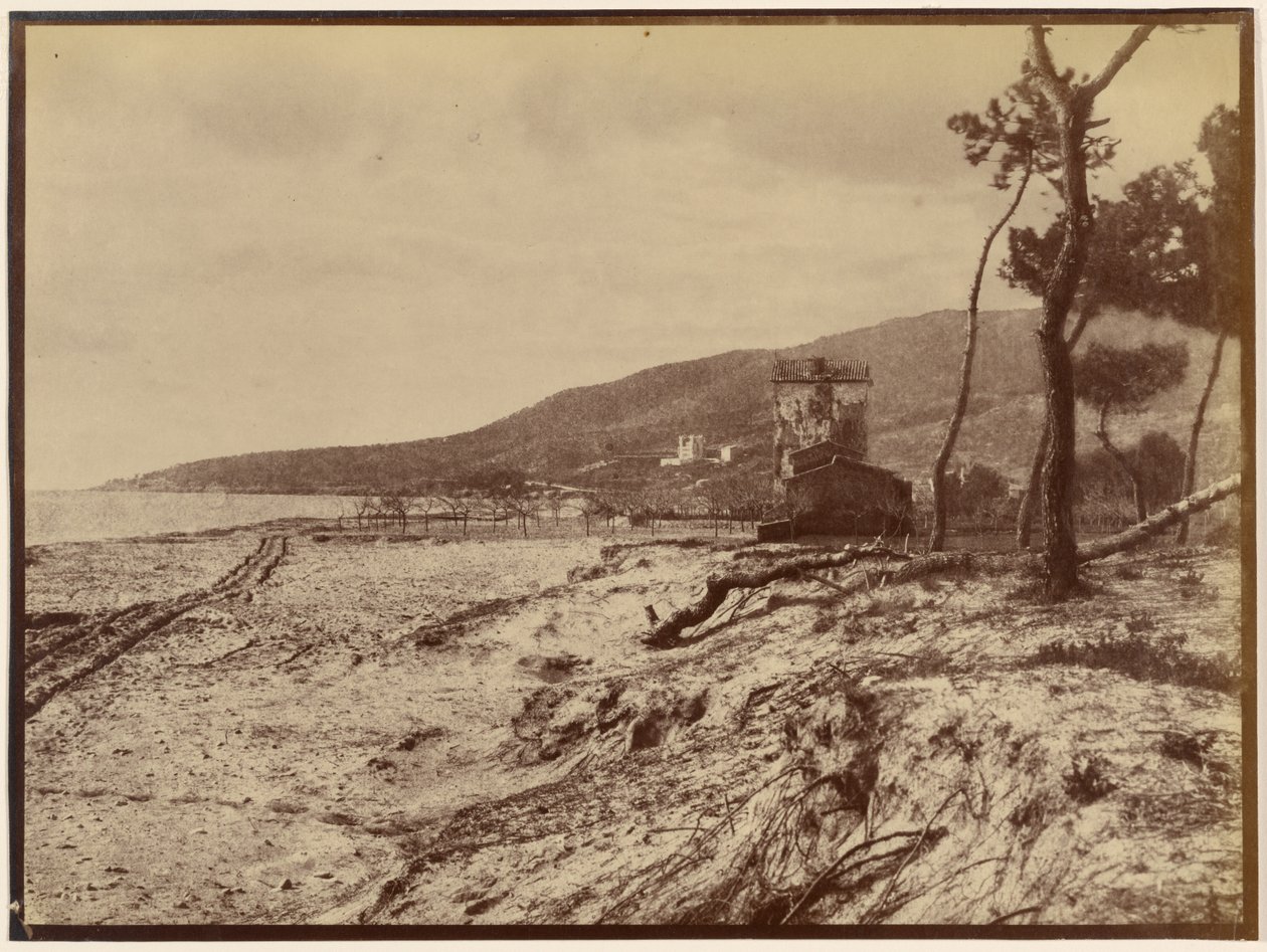 Golfe-Juan strandja a de la Croisette-fok felé alkotó: Charles Nègre
